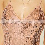 Custom Design Adult Formal V-neck Cutting Sequin Jumpsuit for Ladies thumbnail-5