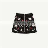 2017 OEM Spring Flowers-embroidered A Line Skirt With Metallic Details thumbnail-6