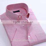 Mens Cotton CVC TC White Red Short Sleeve Oxford Shirt thumbnail-1