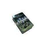 Blue Ray Hinged Lid Dvd Cd Tin Box With Ps Tray Inside , Rectangular Tin Containers