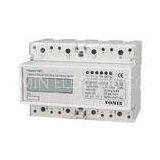 4 Wire Active and Reactive Din Rail 3 Phase Energy Meter , Electronic Watt Hour Meter