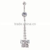 Button Gem Body Piercing Flower Navel Belly Ring Yiwu thumbnail-1