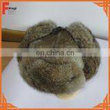 Top Quality Chinese Chinchilla Rabbit Fur Russian Hat thumbnail-4