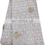 New Arrival Fancy Silver Bridal Embroidered Tulle Lace Fabric Sequin Lace Fabric thumbnail-1