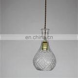 Modern Vintage Style Bistro Led Red Wine Storage Glass Shade Pendant Lighting thumbnail-1