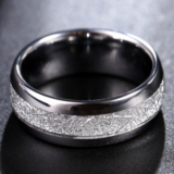 Colored silver foil tungsten gold ring