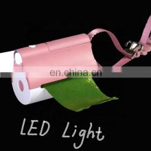 Amazon hot selling dog poop bag dispenser with LED light accept custom color and logo