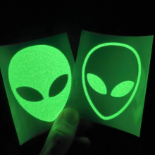 Luminous Sticker Glow-In-The-Dark Numbers Aliens Custom Vinyl Glow In The Dark Sticker thumbnail-4