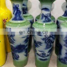 H1.2 Meter Chinese Blue White Ceramic Tall Floor Decorative Vases Hand Painted Landscape Design thumbnail-2