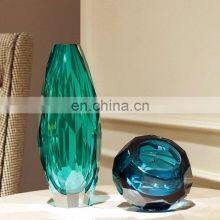 Brick And Stone Cut Surface Creative Art Blue Green Dry Vase Table Decoration Table Decoration thumbnail-1