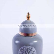 Modern Luxury Palace Style Ceramic Flower Vase Jar For Home Decor Accessories thumbnail-3