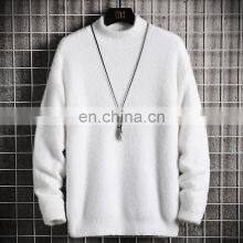 Factory Wholesale High Quality High-neck Loose Mink Fleece Winter Plus Velvet Thick Knitted Jacket Men's Sweater thumbnail-2