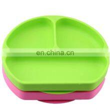 Plastic Tray 3 and 4 Compartment Silicone Suction Plate Toddler Place Mat for Babies and Children thumbnail-4