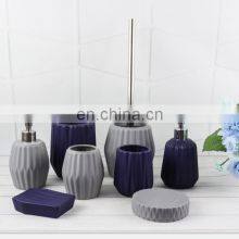 4 Pcs Ceramic Bathroom Accessory Household Hotel Bathroom Accessories Set Ceramic Luxury Bath Set Ceramic Bathroom Accessory thumbnail-1