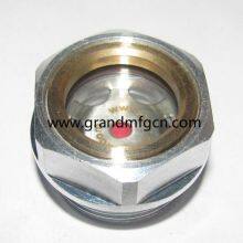 BSP G Thread Round Aluminum Oil Sight Glass for Bizter With Flat Tempered Glass thumbnail-4