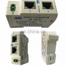 Din Rail Mounting Cat5 or Cat6 Ethernet Network RJ45 Signal Lightning Voltage Protector Device thumbnail-3
