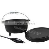 Hot Sale Pre-seasoned Cast Iron Camping Dutch Oven Non-stick Cookware Set thumbnail-2