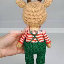 Crochet Reindeer Deer Amigurumi Toy Handmade Stuffed Animal Baby Gift Newborn Toddler Present Cheap Wholesale thumbnail-5