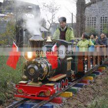 Professional Hot Sale Children Vintage Track Ride Mini Steam Track Train for Tourists for Sale thumbnail-4