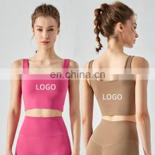 New Sexy U Back Gym Sports Yoga Bra Women Workout Exercise Wear Apparel Shockproof Fitness Running Bra Crop Top