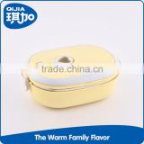 Portable design stainless steel sealable plastic food container with lid