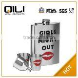 Quality Metal Alcohol Hip Flask for Women With Cups and Funnel thumbnail-1