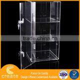 Guanghou factory 3 layers acrylic bread/cake food display cabinet stand on table