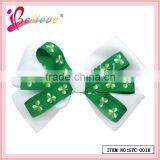 Ireland Fashion Clover Grosgrain Ribbon Bow Hair Clip Accept Custom Made Tie Clip (SYC-0018) thumbnail-2