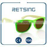 Yellow Revo Color Handmade Custom Wood Sunglasses thumbnail-2