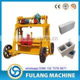 Small Scale Industries QTF40-3B Mini Small Manual Mobile Concrete Hollow Brick Blocks Forming Making Machine