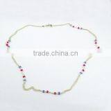 Pale Beauty !! Springring Lock Iolite & Pearl & Ruby 925 Sterling Silver Chain, Wholesale Jewellery On Factory Price thumbnail-3