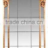 Neoclassic Living Furniture Set Wood Frame Fabric Sofa Gold Length Mirror thumbnail-5