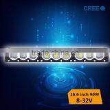 factory wholesale 2015 90W white amber led light bar for trucks