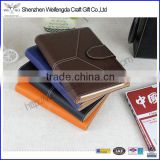 Classic business faux leather notebook cover with nice stitching