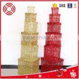 Wholesale 3D Metallic Gift Box Shape Christmas Gift Decoration thumbnail-2