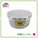 Melamine Large Wholesale Round Design White Popcorn Bowl