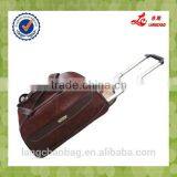 China Supplier High Quality Safe Lock Real PushTrolley Silk Lining Leather PU Duffle Bag thumbnail-2