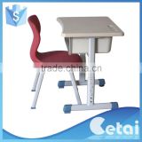 Cheap plastic cheap sale school furniture desk and attached chairs