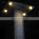 Luxury Led Rain and Waterfall Showerhead Recessed Ceiling Mounted Electric Shower Heads With Hot Cold Water Mixer thumbnail-5