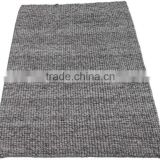 Plain Silver/Grey Colour Flat Weave Zero Count Wool Rugs