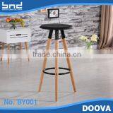 High Leg for Bar Store Wood Bar Stool thumbnail-4