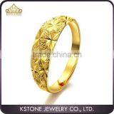 KSTONE High Quality Material Cooper Plating Latest Gold Wedding Ring thumbnail-1