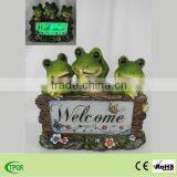 Polyresin Frog Solar Light Courtyard Lamp for Garden Ornaments thumbnail-1