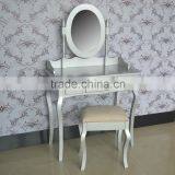 Bedroom Furniture New Classical Wooden Silver Dressing Table With Cabinet thumbnail-2