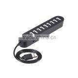 Portable 480MBPS Usb 2.0 10 Port Hub With One Switch thumbnail-5