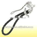 Fashion Promotional PU Mobile Phone KeyChains FCA-15124