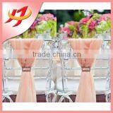 Elegant Purple Wedding Chiffon Patterns for Chair Cover for Chiavari Chair Back thumbnail-5