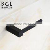Square Design Zinc Alloy Accessories for Bathroom Wall Mounted Black Toilet Spare Paper Holder