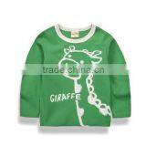 100% Organic Cotton Kids Long Sleeve Tshirt Wholesale Custom t Shirt for Children Long t Shirt Loose thumbnail-2