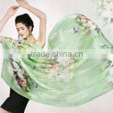 Custom Digital Print 100% Silk Gauze Scarf thumbnail-1